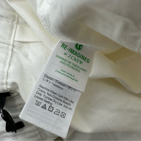 J. Crew White Paperbag Pants Size 12 New with Flaws - Picture 10 of 12